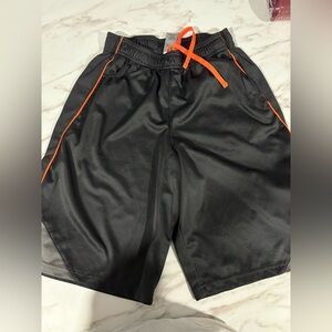 Champion Kids Black Shorts with Orange Trim